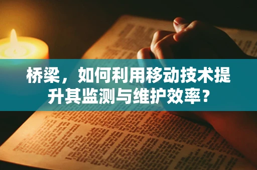 桥梁，如何利用移动技术提升其监测与维护效率？