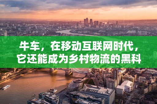 牛车，在移动互联网时代，它还能成为乡村物流的黑科技吗？