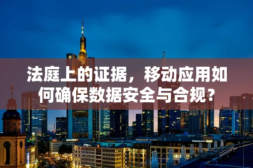 法庭上的证据，移动应用如何确保数据安全与合规？