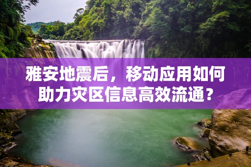 雅安地震后，移动应用如何助力灾区信息高效流通？