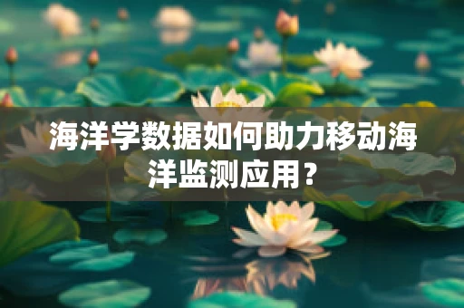 海洋学数据如何助力移动海洋监测应用？