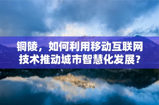 铜陵，如何利用移动互联网技术推动城市智慧化发展？