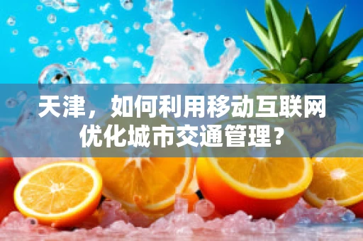 天津，如何利用移动互联网优化城市交通管理？