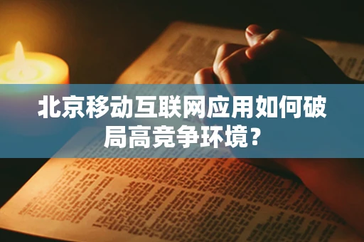 北京移动互联网应用如何破局高竞争环境？