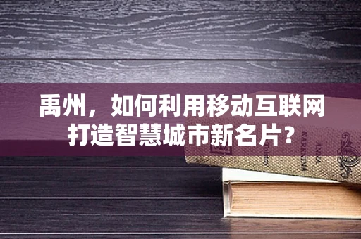 禹州，如何利用移动互联网打造智慧城市新名片？