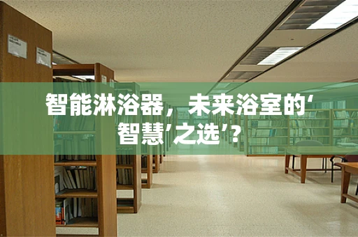 智能淋浴器，未来浴室的‘智慧’之选’？