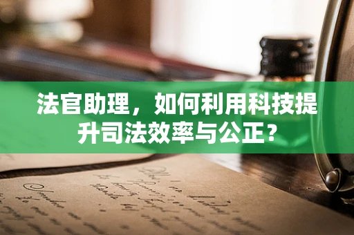 法官助理，如何利用科技提升司法效率与公正？