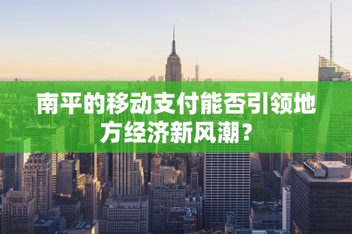 南平的移动支付能否引领地方经济新风潮？