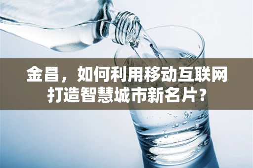 金昌，如何利用移动互联网打造智慧城市新名片？