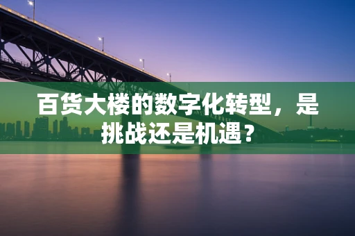 百货大楼的数字化转型，是挑战还是机遇？