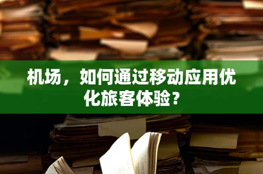 机场，如何通过移动应用优化旅客体验？