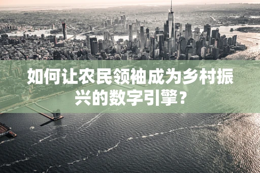 如何让农民领袖成为乡村振兴的数字引擎？