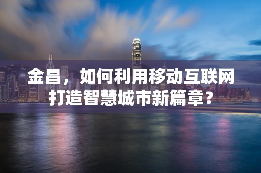 金昌，如何利用移动互联网打造智慧城市新篇章？