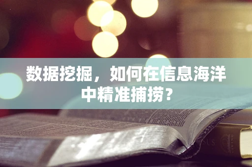 数据挖掘，如何在信息海洋中精准捕捞？