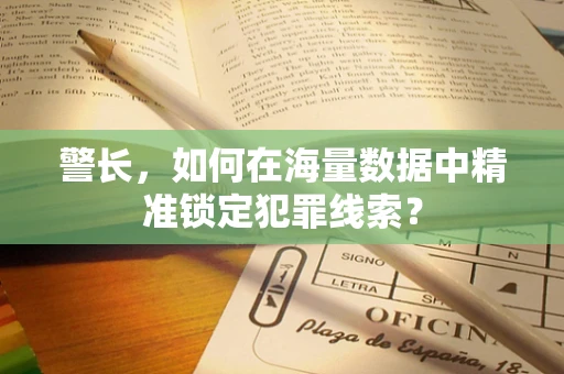 警长，如何在海量数据中精准锁定犯罪线索？