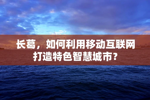 长葛，如何利用移动互联网打造特色智慧城市？