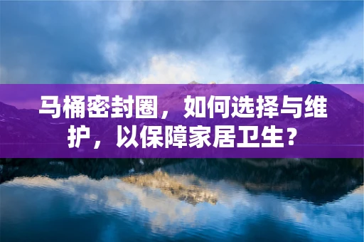 马桶密封圈，如何选择与维护，以保障家居卫生？