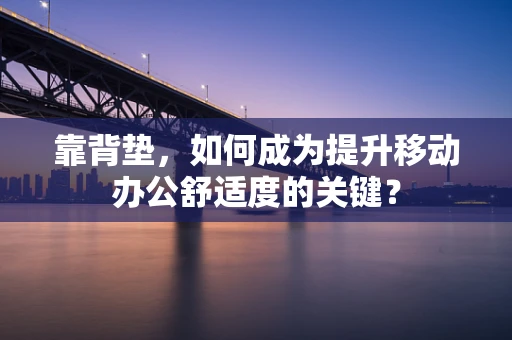 靠背垫，如何成为提升移动办公舒适度的关键？