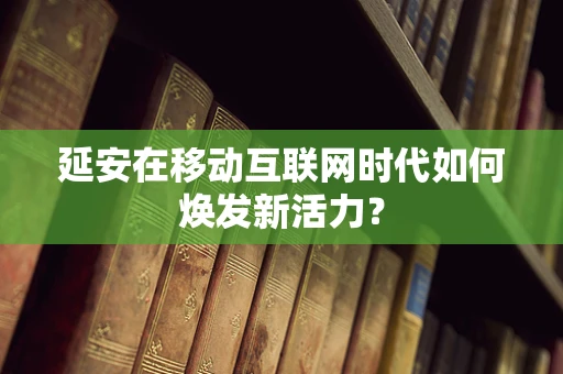 延安在移动互联网时代如何焕发新活力？