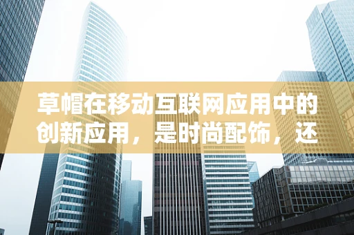 草帽在移动互联网应用中的创新应用，是时尚配饰，还是智能助手？